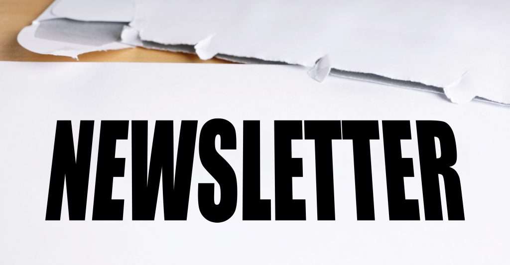 old fashioned newsletter with envelope